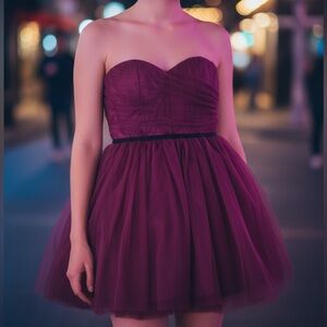 Lulu's  Ruched Strapless Babydoll Dress New with Tags